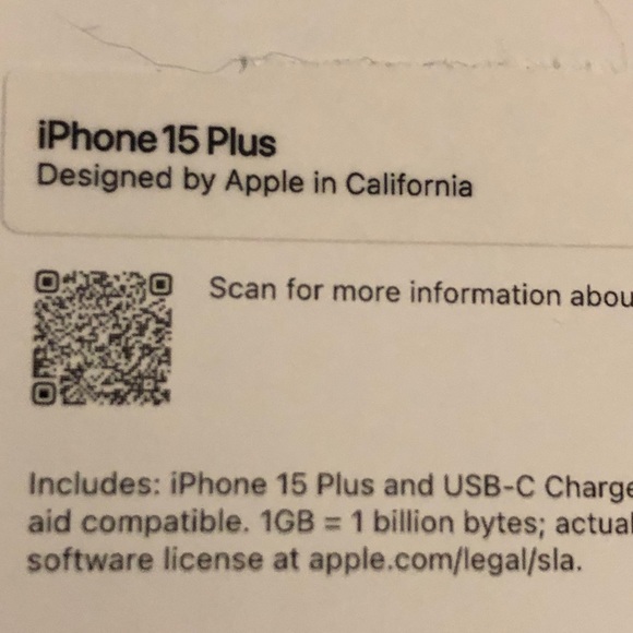 IPHONE 15 Plus Empty Cellphone Box - Picture 2 of 6